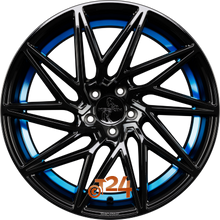 KESKIN Velgen - KT20 FUTURE Black Painted Blue Inside (BPBI) - 20 inch