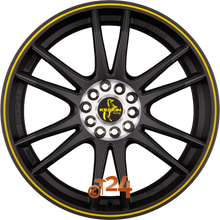 KESKIN Velgen - KT12 Racing Matt Black Lip Yellow (MBLY) - 18 inch
