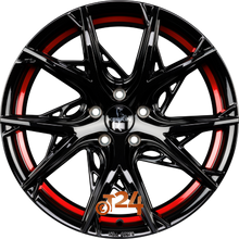 KESKIN Velgen - KT24 Black Painted Red Inside (BPRI) - 19 inch
