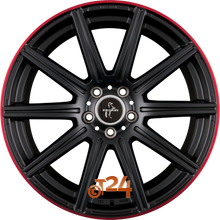 KESKIN Velgen - KT16 DYNAMIC Matt Black Lip Red (MBLR) - 19 inch