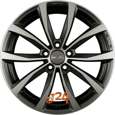 MAK Velgen - WOLF Gun Metal Mirror Face - 20 inch