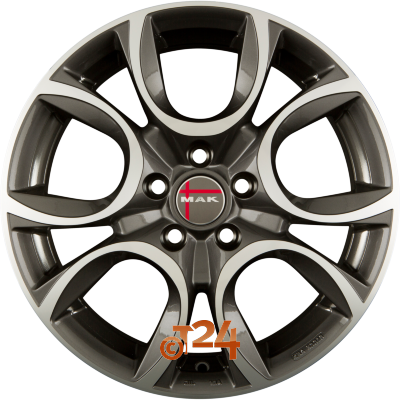 MAK Velgen - TORINO Gun Metallic Mirror Face - 14 inch