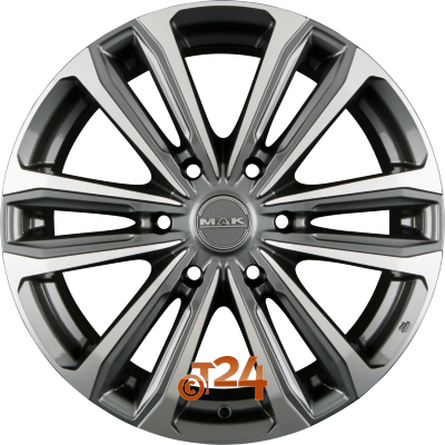 MAK Velgen - SAFARI 6 Gun Metal Mirror Face - 20 inch
