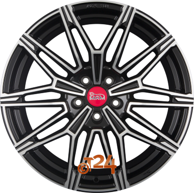 MAM Velgen - MAM B3N Black Front Polish  - 19 inch