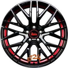 MAM Velgen - MAM RS4 Black Painted Red Inside  - 18 inch