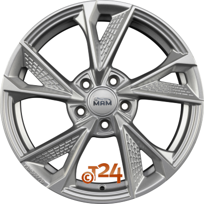 MAM Velgen - MAM RS6 Silver Painted  - 17 inch