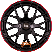 MAM Velgen - MAM GT1 Black Painted Lip Red  - 18 inch