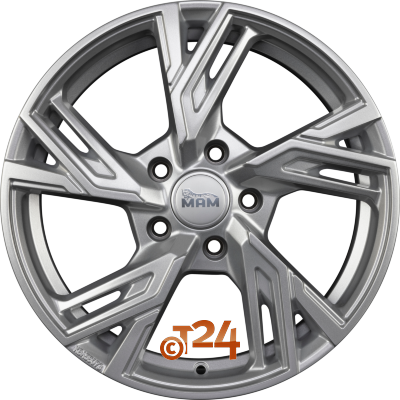 MAM Velgen - MAM RS5 Silver Painted  - 16 inch
