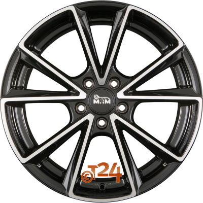 MAM Velgen - MAM A5 Black Front Polished  - 18 inch