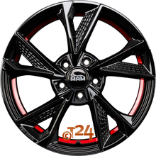 MAM Velgen - MAM RS6 Black Painted Red Inside  - 17 inch