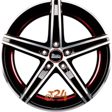 MAM Velgen - MAM OX-18 Black Front Polish Red Inside  - 19 inch