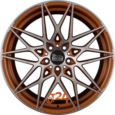 MAM Velgen - MAM B2 Orange Front Polished  - 20 inch