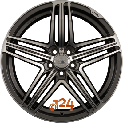 MAM Velgen - MAM 11 Titan Grey Front Polish  - 18 inch