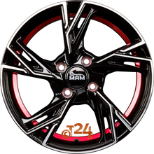 MAM Velgen - MAM RS5 Black Front Polish Red Inside  - 16 inch