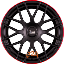 MAM Velgen - MAM GT1 Matt Black Lip Red  - 18 inch