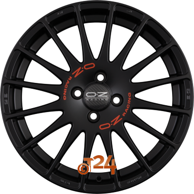 OZ Velgen - SUPERTURISMO GT Matt Black + Red Lettering - 15 inch