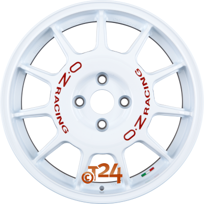 OZ Velgen - LEGGENDA Race White + Red Lettering - 17 inch