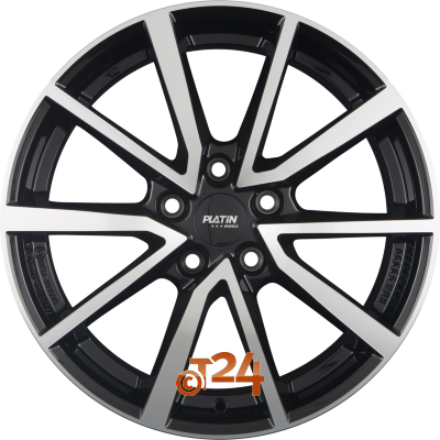 PLATIN Velgen - P 95 Diamant Schwarz Frontpoliert - 17 inch
