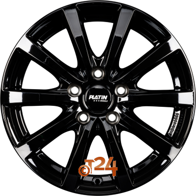 PLATIN Velgen - P 69 Black Shiny - 15 inch