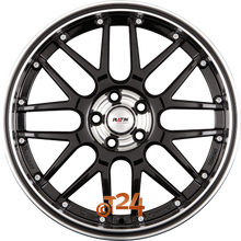 PLATIN Velgen - P 61 Schwarz, Rand Poliert, Rand Schwarz - 15 inch