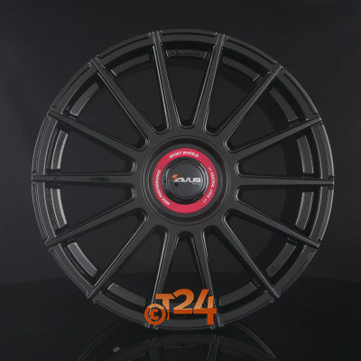 AVUS Racing Velgen - AC-M09 Black Cap Rosso - 18 inch