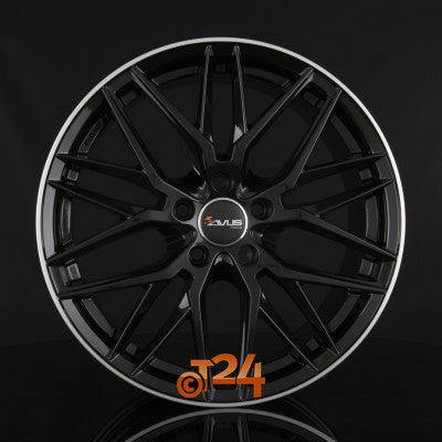 AVUS Racing Velgen - AF19 Black Polished Lip - 17 inch