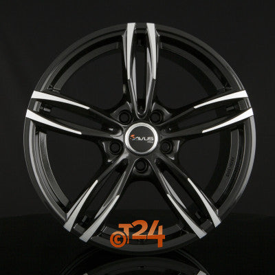 AVUS Racing Velgen - AF15 Black Polished - 17 inch