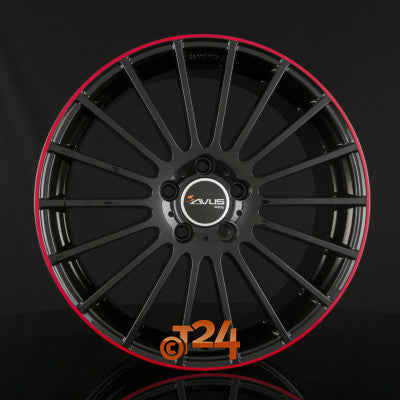 AVUS Racing Velgen - AC-M03 Black Red Line - 19 inch