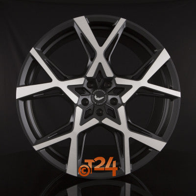 BARRACUDA Velgen - PROJECT X Black Brushed Surface - 22 inch