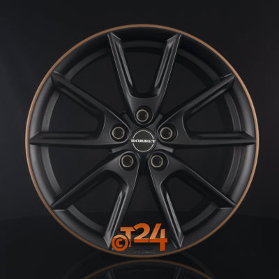 BORBET Velgen - LX Black Matt Rim Copper - 19 inch
