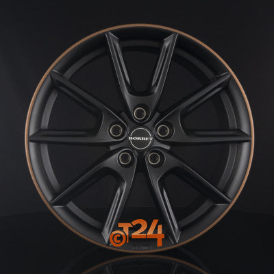 BORBET Velgen - LX Black Matt Rim Copper - 19 inch
