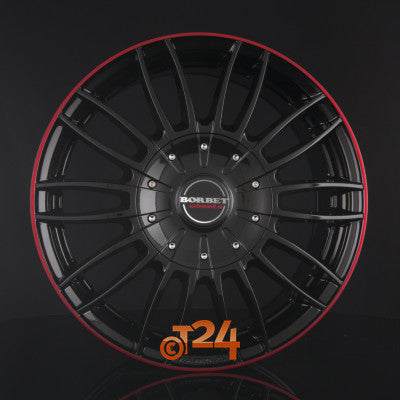BORBET Velgen - CW3 Black Glossy Red Ring - 18 inch