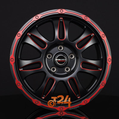 BORBET Velgen - CW8 Red Rim Window Polished Matt - 18 inch