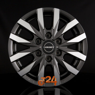 BORBET Velgen - CW6 Mistral Anthracite Glossy Polished - 16 inch
