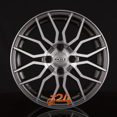 DOTZ Velgen - LIMEROCK DARK - Gunmetal Frontpoliert - 17 inch