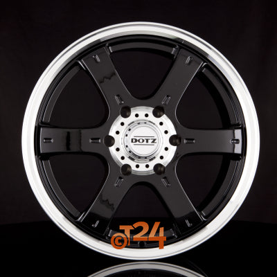 DOTZ Velgen - CRUNCH Matt BLack / Polished Lip - 17 inch