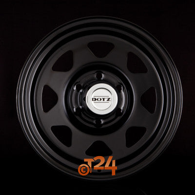 DOTZ Velgen - DAKAR - Ohne Zubehor DARK Schwarz Glanzend - Offroad Stalen Velg - 16 inch