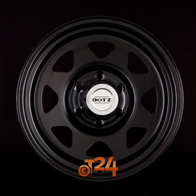 DOTZ Velgen - DAKAR - Ohne Zubehor DARK Schwarz Glanzend - Offroad Stalen Velg - 16 inch
