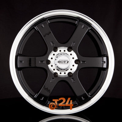 DOTZ Velgen - CRUNCH Matt BLack / Polished Lip - 16 inch