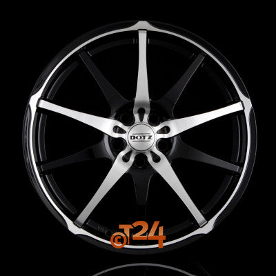 DOTZ Velgen - SHURIKEN Schwarz Glanz Frontpoliert - 19 inch
