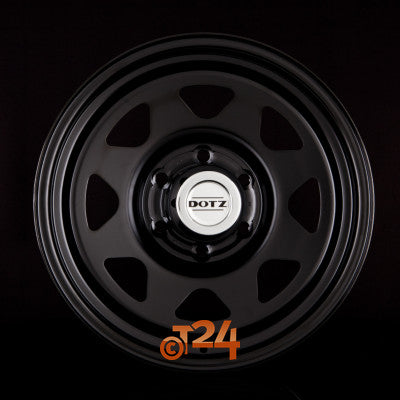 DOTZ Velgen - PHARAO DARK Matt Black - Offroad Stalen Velg - 15 inch