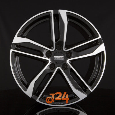 FONDMETAL Velgen - HEXIS Glossy Black Machined - 18 inch