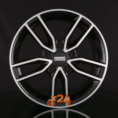 FONDMETAL Velgen - KOROS Glossy Black Machined - Diamond Black - 18 inch