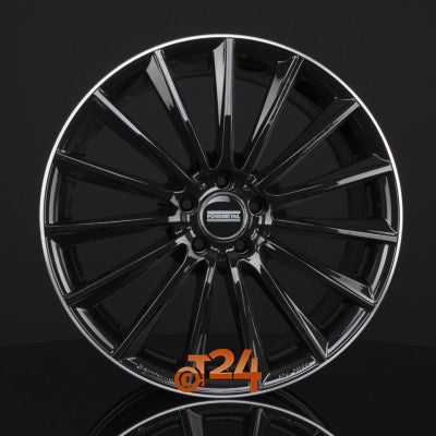 FONDMETAL Velgen - AIDON Glossy Black Machined Lip - 20 inch