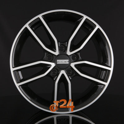FONDMETAL Velgen - KOROS Glossy Black Machined - Diamond Black - 17 inch