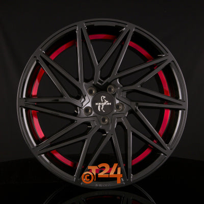 KESKIN Velgen - KT20 FUTURE Black Painted Red Inside (BPRI) - 20 inch