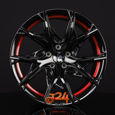 KESKIN Velgen - KT24 Black Painted Red Inside (BPRI) - 19 inch