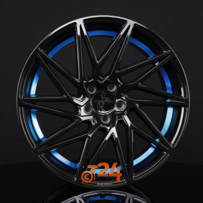 KESKIN Velgen - KT20 FUTURE Black Painted Blue Inside (BPBI) - 18 inch