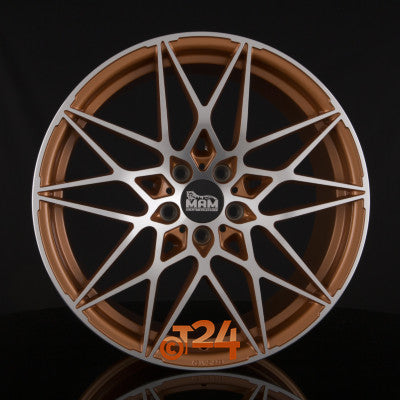 MAM Velgen - MAM B2 Orange Front Polished  - 20 inch