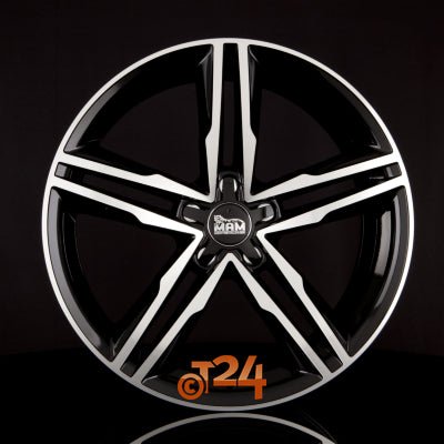 MAM Velgen - MAM A1 Black Front Polish  - 19 inch